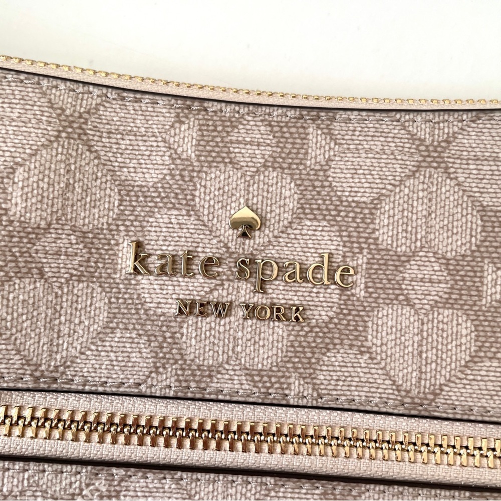 NWOT Kate Spade Signature Spade Flower Swingpack Crossbody Dark Beige Multi - Picture 7 of 15